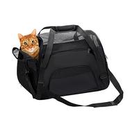 DONYER POWER Sac fourre-tout souple pour chiens et chats - Confortable - Approuvé par les compagnies aériennes - Sac de voyage pour petits animaux avec dessus et côtés en maille - Noir M