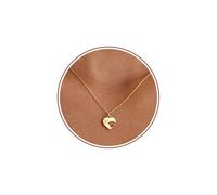 DONYUDE Collier pour femme avec initiale délicate plaquée or 14 carats avec initiale en forme de cœur pour la fête des mères, un anniversaire, pour les amoureux des animaux domestiques, no size, Acier