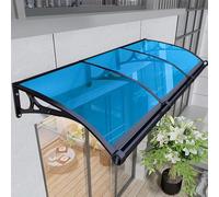Doo Auvent double Dainage Entyway Cove, ain & Snow Résistant à la neige, 60 x 230 cm pour Doo, fenêtre, balcon - Potection élégante en bleu mer