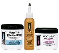 Doo Gro Mega Thick Repair Intense 16oz avec huile de croissance stimulante 4,5 fl. oz & Hair Vitalizer Triple Force 4oz