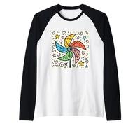 Doodle Art Roue à Vent Rotation Tourbillon Manche Raglan