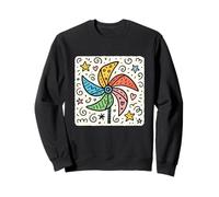 Doodle Art Roue à Vent Rotation Tourbillon Sweatshirt