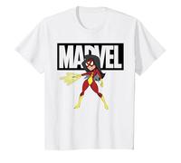 Doodle avec Logo Spider-Woman de Marvel Avengers T-Shirt, Enfant, Blanc, 12 Ans