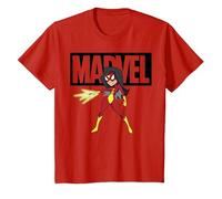 Doodle avec Logo Spider-Woman de Marvel Avengers T-Shirt, Enfant, Rouge, 8 Ans