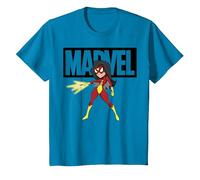 Doodle avec Logo Spider-Woman de Marvel Avengers T-Shirt, Enfant, Saphir, 3 Ans