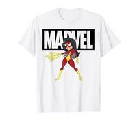 Doodle avec Logo Spider-Woman de Marvel Avengers T-Shirt, Homme, Blanc, XXL