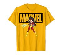 Doodle avec Logo Spider-Woman de Marvel Avengers T-Shirt, Homme, Doré Vif, L