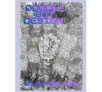 Doodle Bot Design large colouring book