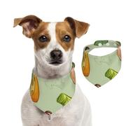 Doodle Brocoli Fromage Avocat,Bandanas pour Chien, écharpe en Coton, Bavoirs réglables pour Animaux de Compagnie,S