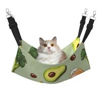 Doodle Brocoli Fromage Avocat,Hamac Suspendu pour Chat, lit Suspendu Doux Double Face pour Petits Chiens,M