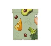 Doodle Brocoli Fromage Avocat, Sac de Rangement pour Femmes, Portefeuille supérieur à Presser, Petit Porte-Monnaie, Pochette de Changement