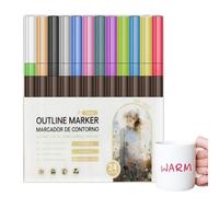 Doodle Dazzles Lot de marqueurs brillants à paillettes double ligne pour dessiner des gribouillages