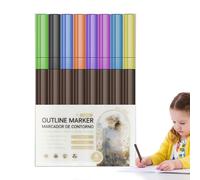 Doodle Dazzles Lot de marqueurs brillants à paillettes double ligne pour dessiner des gribouillages