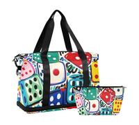 Doodle Dice Sac de w nd coloré avec poche humide Sangle réglable Sac de gym pour randonnée Multifonctionnel pour homme et femme