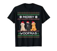 Doodle Dog Noël T-Shirt Graphique avec Valeur