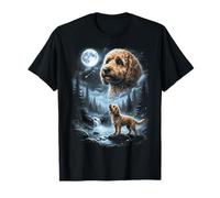 Doodle Dog rétro des années 90 Cockapoo Howling to The Moon T-Shirt