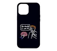 Doodle Intelligence Artificielle Humour Non Merci J'utilise l'IA Coque pour iPhone 12 Pro Max