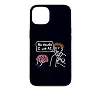 Doodle Intelligence Artificielle Humour Non Merci J'utilise l'IA Coque pour iPhone 13