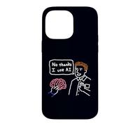 Doodle Intelligence Artificielle Humour Non Merci J'utilise l'IA Coque pour iPhone 14 Pro Max