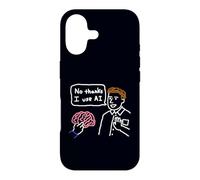 Doodle Intelligence Artificielle Humour Non Merci J'utilise l'IA Coque pour iPhone 17