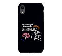 Doodle Intelligence Artificielle Humour Non Merci J'utilise l'IA Coque pour iPhone XR