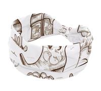 Doodle Line - Bandeaux larges et élastiques pour femmes, bottes de cowboy occidentales et chapeaux pour femmes, bandeau élastique pour le lavage du visage et le maquillage