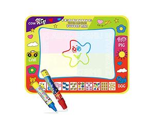 Doodle magique,Tapis magique de griffonnage de l'eau avec des nuances de couleur arc-en-ciel, planche de tapis de dessin de l'eau des enfants, jouet éducatif cadeau pour les enfants