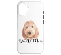 Doodle Mom, Goldendoodle Dog Aquarelle Style Coque pour iPhone 16