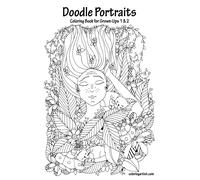 Doodle Portraits Coloring Book For Grown-Ups 1 & 2