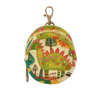 Doodle Style Cartoon Dinosaure Coeur Forme Bébé Garçon Sucette Case avec Fermeture Éclair et Clip Coin Purse Wallet Bag Neutral Baby Items