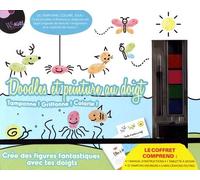 Doodles Et Peinture Au Doigt - Contient 1 Tablette À Dessin, 12 Tampons, 6 Mini Crayons Feutres