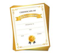 Doodlream Lot de 30 certificats de réussite à bordure dorée - Papier vierge - 25 x 20 cm - Pour diplômes de maternelle et d'activités sportives