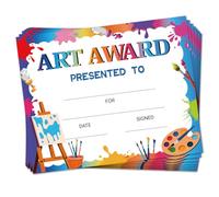 Doodlream Lot de 30 certificats de réussite en papier de reconnaissance de style peinture 25 x 20 cm vierges pour école maternelle diplômes de remise de diplôme d'études sportives