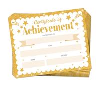 Doodlream Lot de 30 feuilles de papier de reconnaissance pour certificat d'achèvement de réussite, 25 x 20 cm, vierges pour maternelle, diplômes de remise de diplôme d'études maternelles
