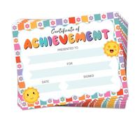 Doodlream Lot de 30 feuilles de papier de reconnaissance pour certificat de réussite, 25 x 20 cm, vierges pour école maternelle, diplômes de remise de diplôme d'études sportives