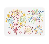 DOODLREAM Pochoir de feux d'artifice pour peinture, format A4, pochoirs réutilisables en plastique pour peinture sur mur, bois, meubles, tissu, toile, pochoir pour loisirs créatifs