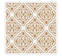 Doodlream Pochoir d'ornement arabesque pour peinture, motif marocain, dessin, épissure, bricolage, peinture, modèle pour mur, décoration d'intérieur, carte à brûler, journal, toile, 30 × 30 cm