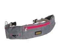 DOOG Ceinture De Marche Pour Chien Grise/Rose Avec Poches 70-130 Cm