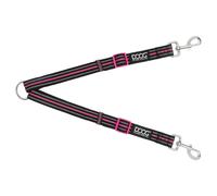 DOOG Collier Rin Tin Tin Noir/Rose Pour Chiens, 38-60 Cm, Réfléchissant