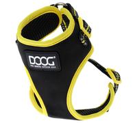 DOOG Harnais En Néoprène Bolt Noir/Jaune Pour Chiens, Réfléchissant, Respirant