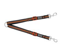 DOOG Laisse Beethoven Noir/Orange | Laisse Pour Chiens 38-60 Cm, Réfléchissante