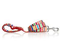 DOOG Laisse de jogging en néoprène - Dimensions : 130-160 x 2,5 cm - Fermeture à clic - Couleur : rayé