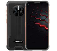 DOOGEE 5G Telephone Incassable V10, Batterie 8500mAh, Thermomètre Frontal Infrarouge, 6.39'' Android 11 Smartphone Débloqué Antichoc Etanche, Caméra 48MP,Charge sans Fil,8GB+128GB Double SIM Orange