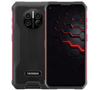 DOOGEE 5G Telephone Incassable V10, Batterie 8500mAh, Thermomètre Frontal Infrarouge, 6.39'' Android 11 Smartphone Débloqué Antichoc Etanche, Caméra 48MP,Charge sans Fil,8GB+128GB Double SIM Rouge