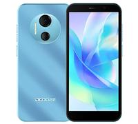 DOOGEE Android 12 Téléphone Débloqué X97 Pro, Helio G25 Octa Core 4Go+64Go, Double Caméra 12MP, 6,0'' HD+ Écran Smartphone, Dual SIM+SD (3 Emplacements), NFC GPS Déverrouillage du Visage Bleu