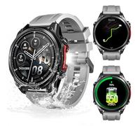 DOOGEE Anywise W1 Pro Montre Connectée Homme, Dual-Band GPS&Cartes Hors Ligne, 5 ATM, 18 Jours Autonomie, 1.43" AMOLED HD, 170+ Modes Sport, Bluetooth Appel, Compatible Android/iOS, 2 Bracelets