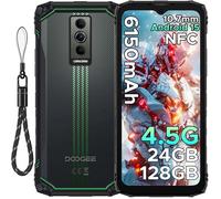 DOOGEE Blade 10 Energy Smartphone 24GO+128GO 6.56"" HD+ 90Hz Telephone Portable Incassable Android 15 6150mAh Dual SIM/NFC/IP68 Vert