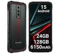 DOOGEE Blade 10 Energy Smartphone Incassable Ultra-Fin (10.7mm), Téléphone Robuste 4G Android 15, 24Go RAM+128Go ROM, Batterie 6150mAh, Écran 6.56" 90Hz, Antichoc/NFC/GPS