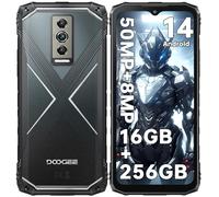 DOOGEE Blade 10 Pro(2024) Télephone Portable Incassable Android 14, 16GO+256GO(2TO) Smartphone Incassable, 6.56'' HD+, 50MP+8MP Telephone de Chantier 5150mAh, 3 Card Slots/IP68/69K/NFC/Face ID/OTG