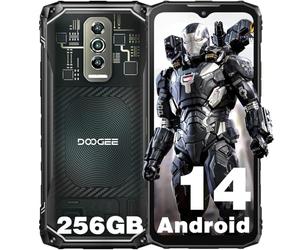 DOOGEE Blade 10 Ultra(2024) Téléphone Portable Incassable Android 14, 20GO+256GO(2TO) Smartphone Incassable, 6.56'' HD+, 50MP+8MP Téléphone de Chantier 5150mAh, 3 Card Slots/IP68/IP69K/NFC/Face ID/OTG